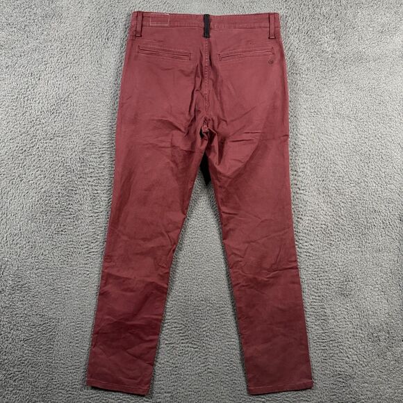 Rag & Bone Pants Mens 30x30 Red Slim Fit Stretch Chinos Preppy Casual - Picture 7 of 15
